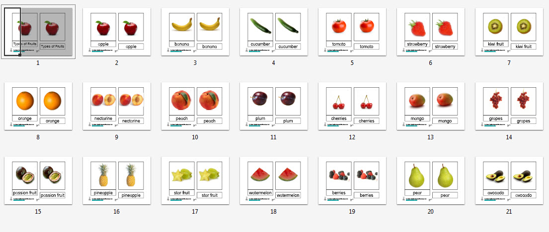  Montessori Fruit Printables