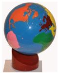 Montessori Lessons, The Continent Globe, Age 3 to 6