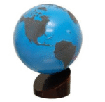 Montessori Lessons, The Sandpaper Continents Globe, Age 3 to 6