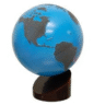 Montessori Lessons, The Sandpaper Continents Globe, Age 3 to 6