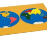 Montessori Lesson, Puzzle Map of the World, Age 3 to 6