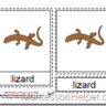 Montessori PDF Materials, Parts of a Lizard, Age 3 to 6