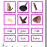 Montessori Materials Pink Series Word and Picture Cards Vowels A, Age 3 to 6