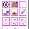 Montessori Materials Pink Series Word and Picture Cards Vowels I, Age 3 to 6